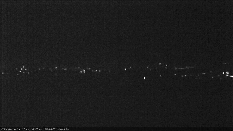 Lake Travis webcam, April 5, 2019 9:30 PM CT
