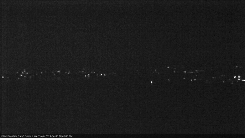 Lake Travis webcam, April 5, 2019 9:50 PM CT
