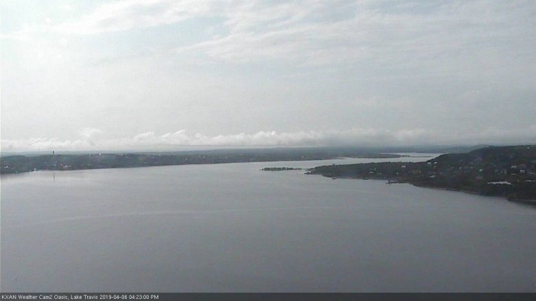 Lake Travis webcam, April 6, 2019 3:25 PM CT