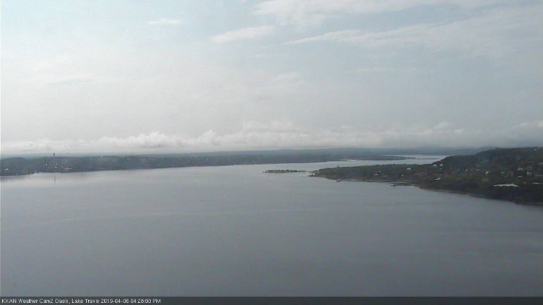 Lake Travis webcam, April 6, 2019 3:30 PM CT