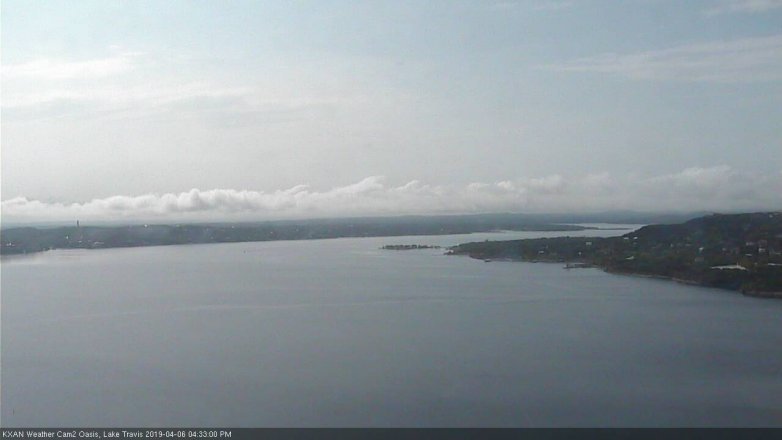 Lake Travis webcam, April 6, 2019 3:35 PM CT