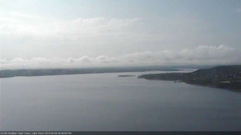 Lake Travis webcam, April 6, 2019 3:50 PM CT