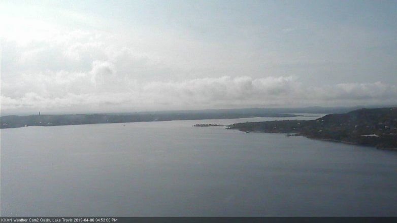 Lake Travis webcam, April 6, 2019 3:55 PM CT