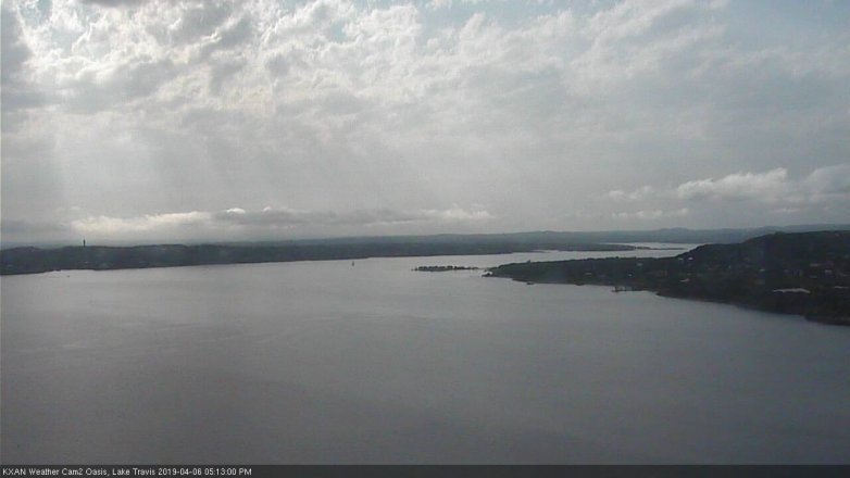 Lake Travis webcam, April 6, 2019 4:15 PM CT