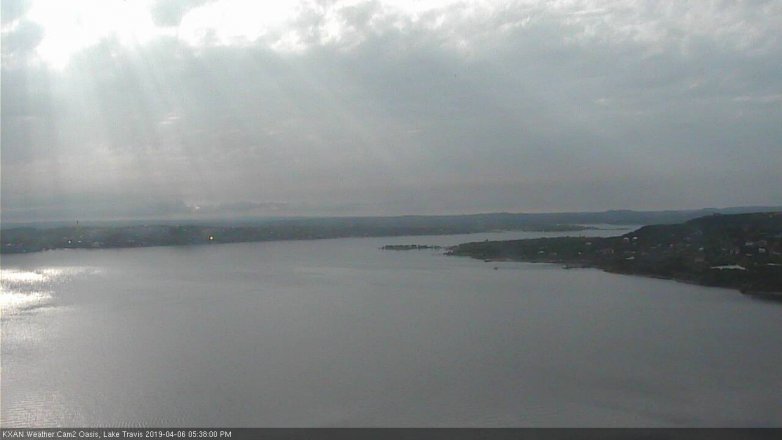 Lake Travis webcam, April 6, 2019 4:40 PM CT