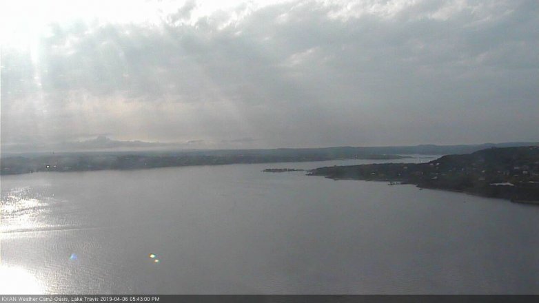 Lake Travis webcam, April 6, 2019 4:45 PM CT