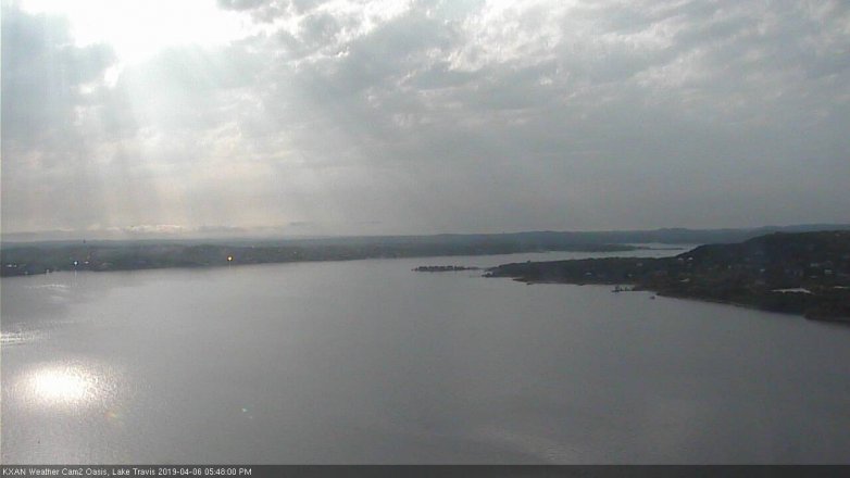 Lake Travis webcam, April 6, 2019 4:50 PM CT