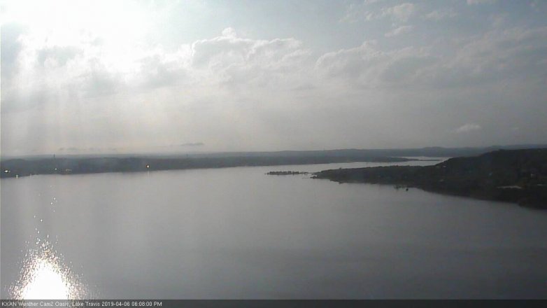 Lake Travis webcam, April 6, 2019 5:10 PM CT