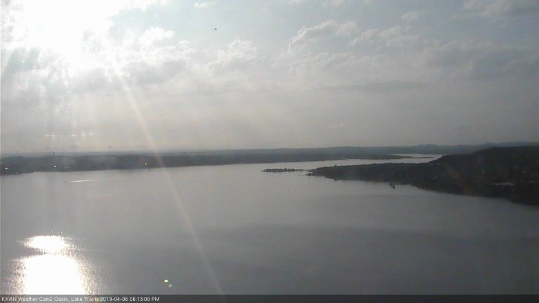 Lake Travis webcam, April 6, 2019 5:15 PM CT