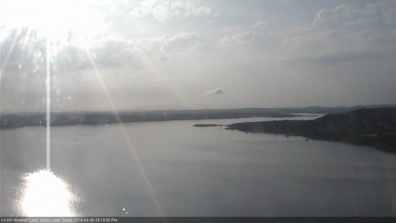 Lake Travis webcam, April 6, 2019 5:20 PM CT