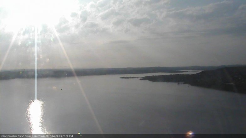 Lake Travis webcam, April 6, 2019 5:30 PM CT