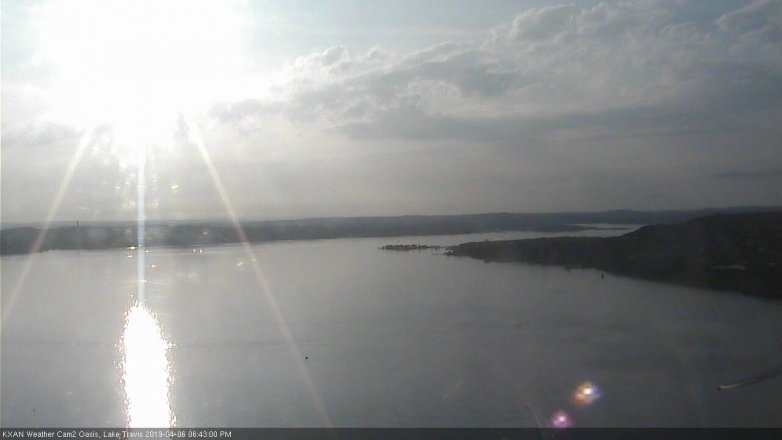 Lake Travis webcam, April 6, 2019 5:45 PM CT