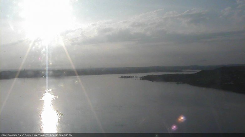 Lake Travis webcam, April 6, 2019 5:50 PM CT