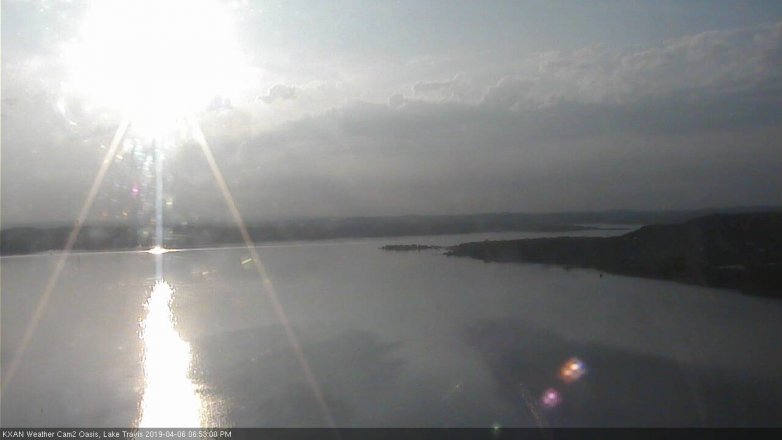 Lake Travis webcam, April 6, 2019 5:55 PM CT