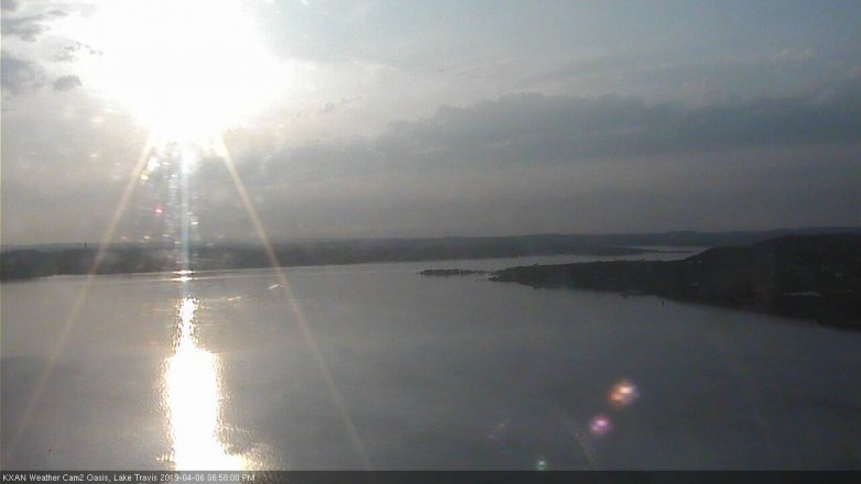 Lake Travis webcam, April 6, 2019 6:00 PM CT