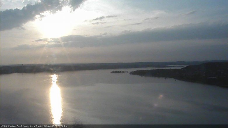 Lake Travis webcam, April 6, 2019 6:10 PM CT