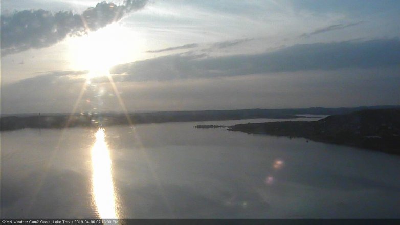 Lake Travis webcam, April 6, 2019 6:15 PM CT