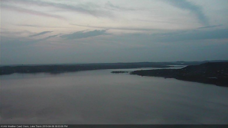 Lake Travis webcam, April 6, 2019 7:05 PM CT