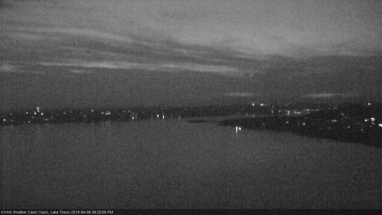 Lake Travis webcam, April 6, 2019 7:30 PM CT