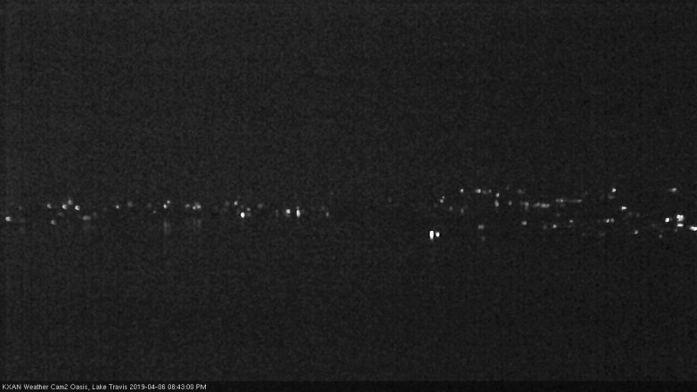 Lake Travis webcam, April 6, 2019 7:45 PM CT