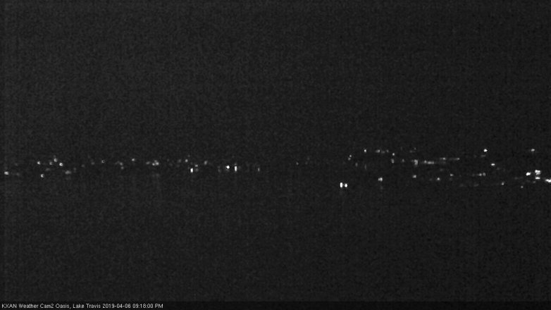 Lake Travis webcam, April 6, 2019 8:20 PM CT
