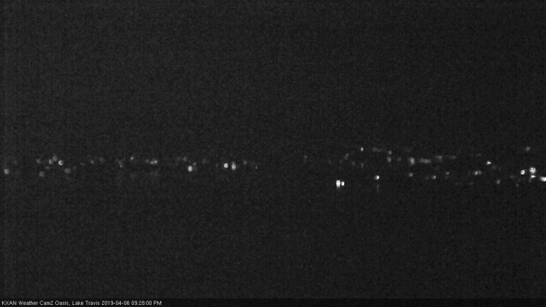 Lake Travis webcam, April 6, 2019 8:30 PM CT