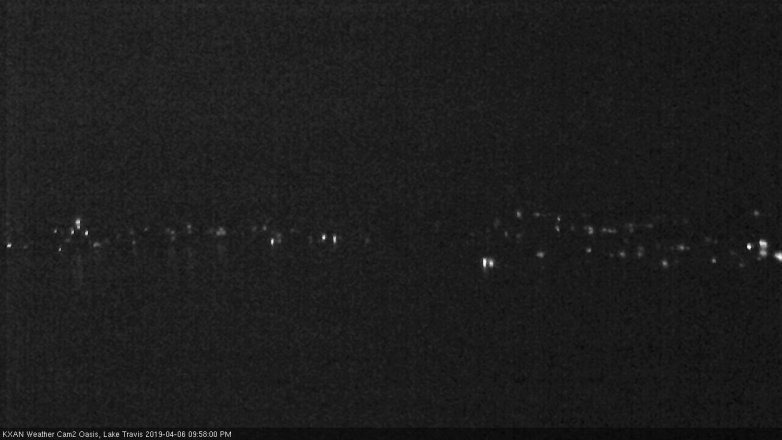 Lake Travis webcam, April 6, 2019 9:00 PM CT