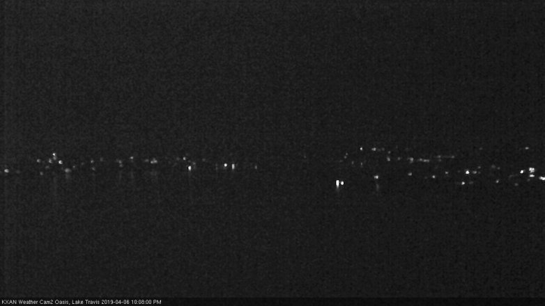 Lake Travis webcam, April 6, 2019 9:10 PM CT