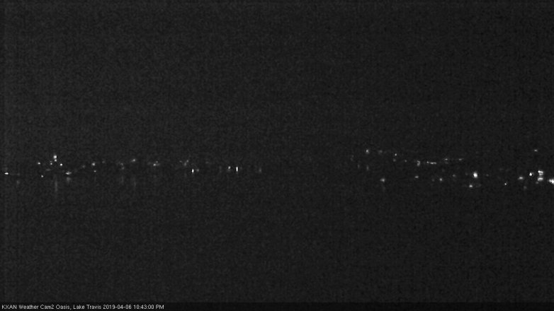 Lake Travis webcam, April 6, 2019 9:45 PM CT