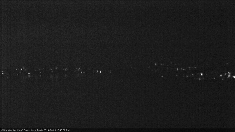 Lake Travis webcam, April 6, 2019 9:50 PM CT