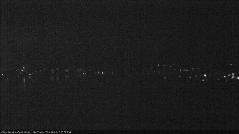 Lake Travis webcam, April 6, 2019 9:55 PM CT