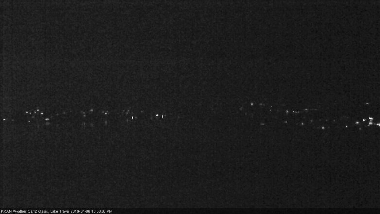Lake Travis webcam, April 6, 2019 10:00 PM CT