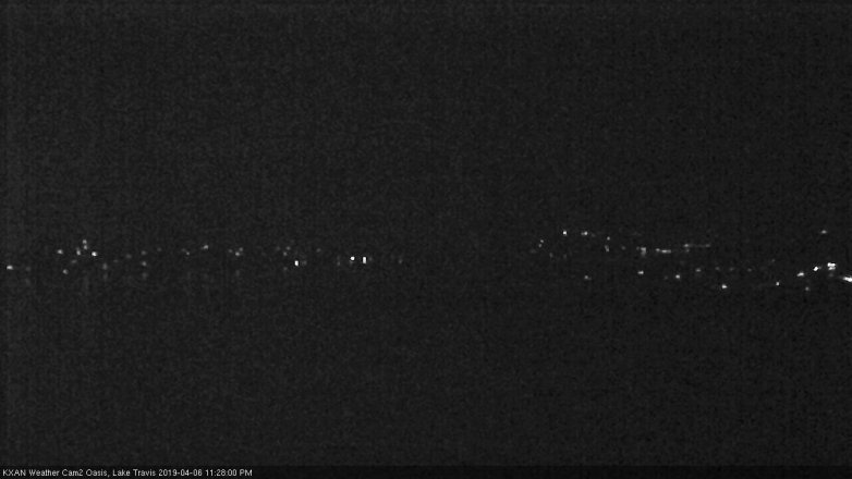 Lake Travis webcam, April 6, 2019 10:30 PM CT