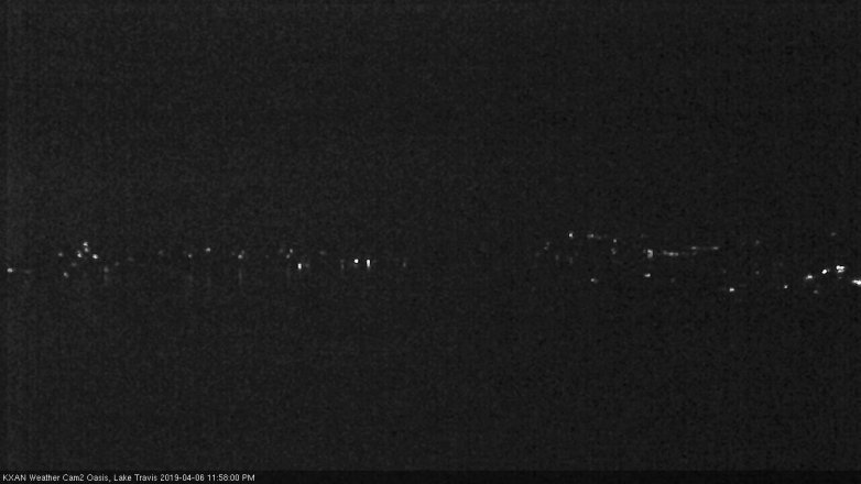 Lake Travis webcam, April 6, 2019 11:00 PM CT