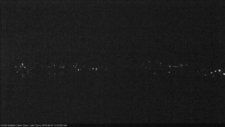Lake Travis webcam, April 6, 2019 11:25 PM CT