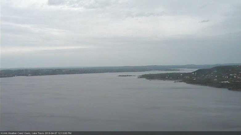 Lake Travis webcam, April 7, 2019 11:15 AM CT