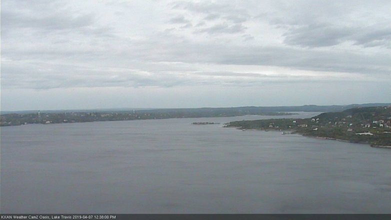 Lake Travis webcam, April 7, 2019 11:40 AM CT