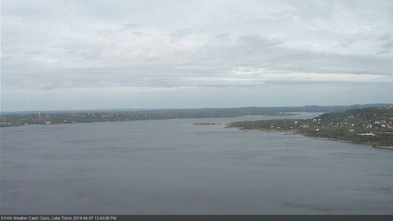 Lake Travis webcam, April 7, 2019 11:45 AM CT