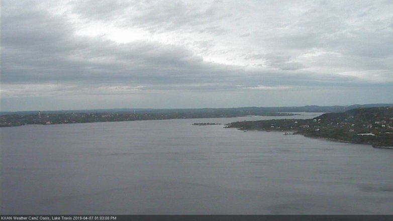 Lake Travis webcam, April 7, 2019 12:05 PM CT