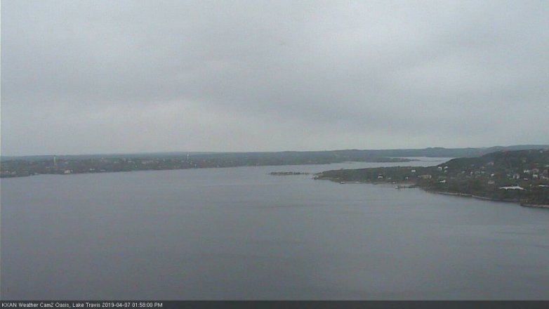 Lake Travis webcam, April 7, 2019 1:00 PM CT