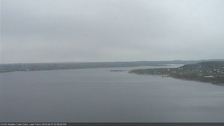 Lake Travis webcam, April 7, 2019 1:10 PM CT