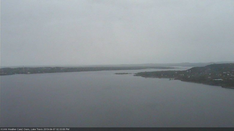 Lake Travis webcam, April 7, 2019 1:35 PM CT