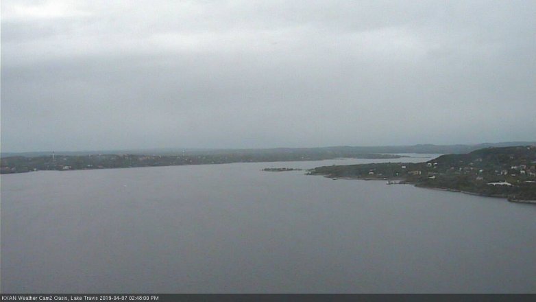 Lake Travis webcam, April 7, 2019 1:50 PM CT