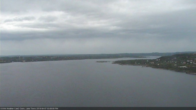 Lake Travis webcam, April 7, 2019 2:10 PM CT