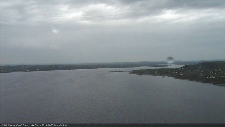 Lake Travis webcam, April 7, 2019 3:45 PM CT