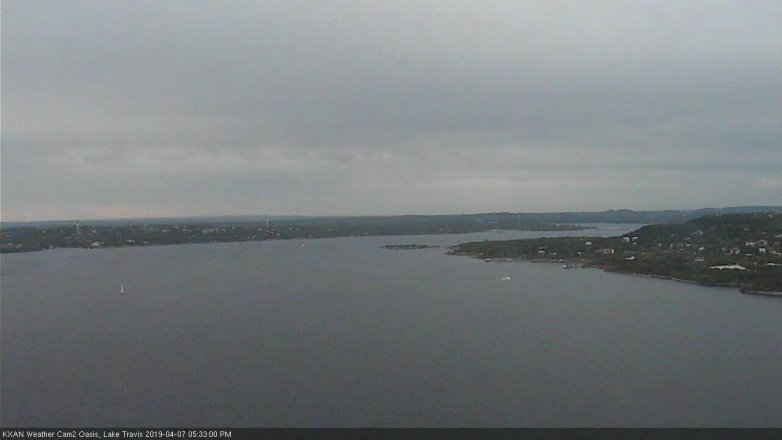 Lake Travis webcam, April 7, 2019 4:35 PM CT