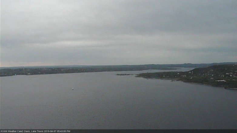 Lake Travis webcam, April 7, 2019 4:45 PM CT