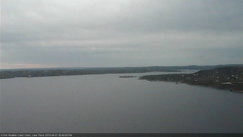 Lake Travis webcam, April 7, 2019 4:50 PM CT