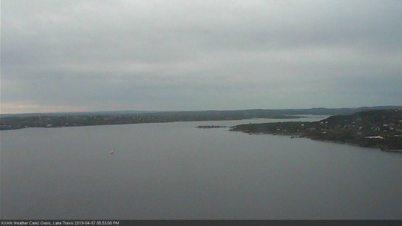 Lake Travis webcam, April 7, 2019 4:55 PM CT