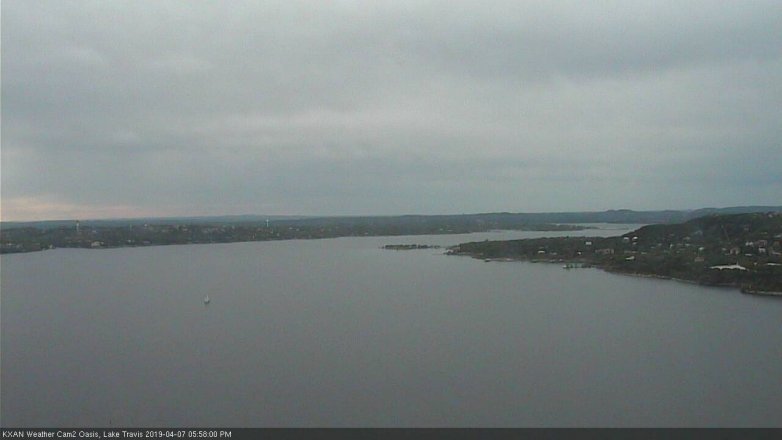 Lake Travis webcam, April 7, 2019 5:00 PM CT